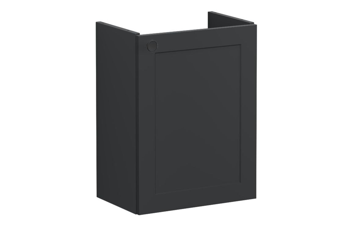VitrA Root Classic 40cm 1 Door Wall Hung Slim Washbasin Unit (RH Hinge) - Matt Graphite