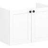 VitrA Root Classic 80cm 2 Door Wall Hung Washbasin Unit - Matt White