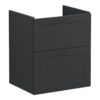 VitrA Root Classic 60cm 2 Drawer Washbasin Unit - Matt Graphite