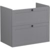 VitrA Root Classic 80cm 2 Drawer Washbasin Unit - Matt Grey