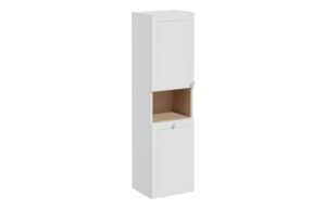 VitrA Root Classic 40cm 2 Door Semi-Tall Unit w/Laundry Basket (LH Hinge) - Matt Light Grey
