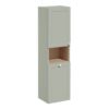 VitrA Root Classic 40cm 2 Door Semi-Tall Unit w/Laundry Basket (LH Hinge) - Matt Retro Green