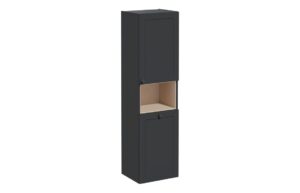 VitrA Root Classic 40cm 2 Door Semi-Tall Unit w/Laundry Basket (RH Hinge) - Matt Graphite