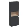 VitrA Root Classic 55cm 2 Door Semi-Tall Unit (LH Hinge) - Matt Graphite
