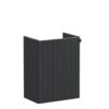 VitrA Root Groove 40cm 1 Door Wall Hung Slim Washbasin Unit (LH Hinge) - Matt Graphite