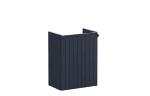 VitrA Root Groove 40cm 1 Door Wall Hung Slim Washbasin Unit (LH Hinge) - Matt Dark Blue