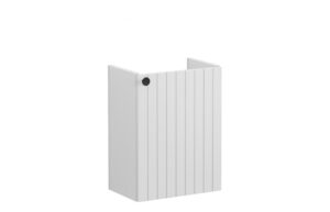 VitrA Root Groove 40cm 1 Door Wall Hung Slim Washbasin Unit (RH Hinge) - Matt Light Grey