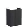 VitrA Root Groove 40cm 1 Door Wall Hung Slim Washbasin Unit (RH Hinge) - Matt Graphite