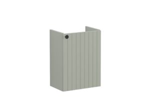 VitrA Root Groove 40cm 1 Door Wall Hung Slim Washbasin Unit (RH Hinge) - Matt Retro Green