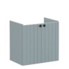 VitrA Root Groove 60cm 2 Door Wall Hung Slim Washbasin Unit - Matt Fjord Green