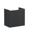 VitrA Root Groove 60cm 2 Door Wall Hung Slim Washbasin Unit - Matt Graphite