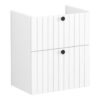 VitrA Root Groove 60cm 2 Drawer Slim Washbasin Unit - Matt White