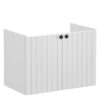 VitrA Root Groove 80cm 2 Door Wall Hung Washbasin Unit - Matt Light Grey