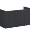 VitrA Root Groove 100cm 2 Door Washbasin Unit - Matt Graphite
