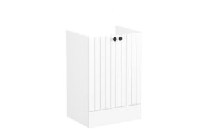 VitrA Root Groove 60cm 2 Door Floor Standing Washbasin Unit - Matt White