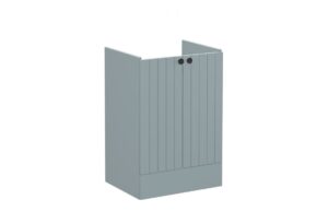 VitrA Root Groove 60cm 2 Door Floor Standing Washbasin Unit - Matt Fjord Green