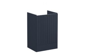 VitrA Root Groove 60cm 2 Door Floor Standing Washbasin Unit - Matt Dark Blue