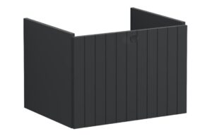 VitrA Root Groove 60cm 1 Drawer Washbasin Unit - Matt Graphite