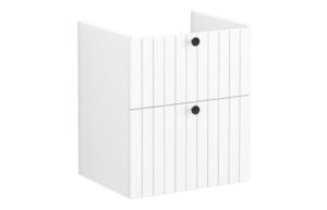VitrA Root Groove 60cm 2 Drawer Washbasin Unit - Matt White