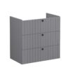 VitrA Root Groove 80cm 3 Drawer Washbasin Unit - Matt Grey
