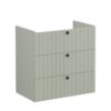 VitrA Root Groove 80cm 3 Drawer Washbasin Unit - Matt Retro Green