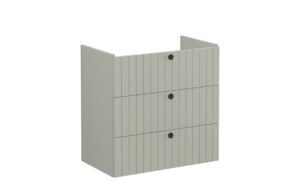 VitrA Root Groove 80cm 3 Drawer Washbasin Unit - Matt Retro Green