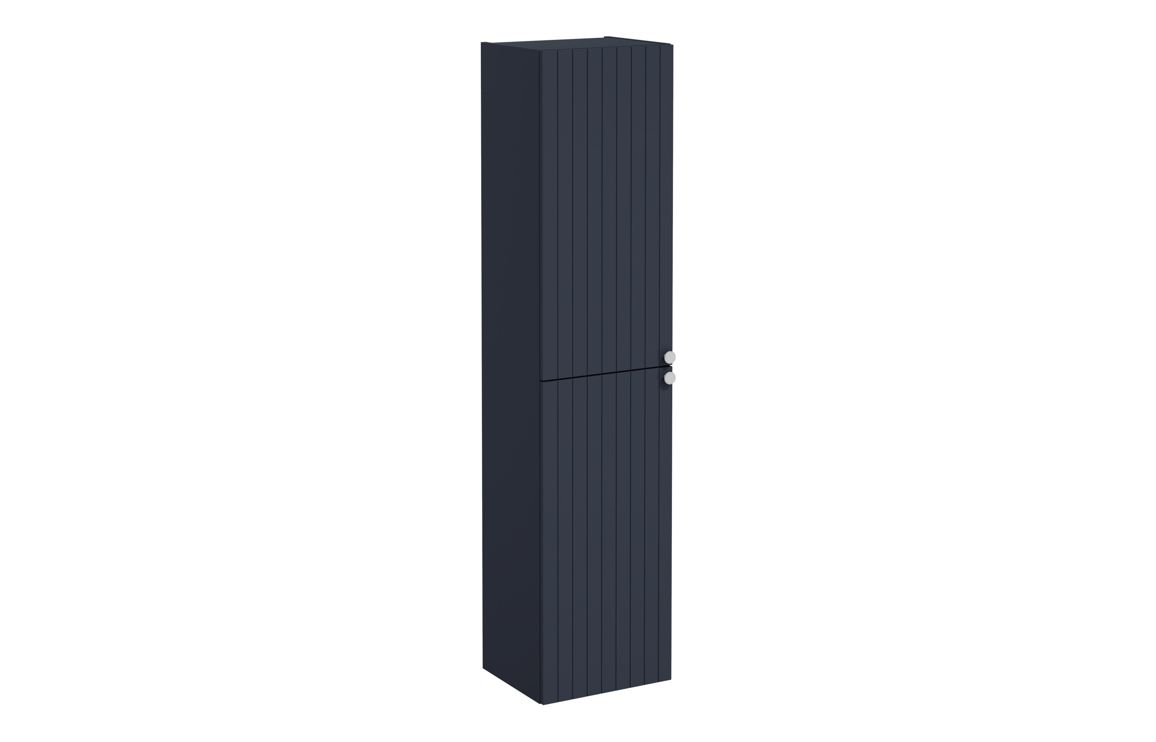 VitrA Root Groove 40cm 2 Door Tall Unit (LH Hinge) - Matt Dark Blue