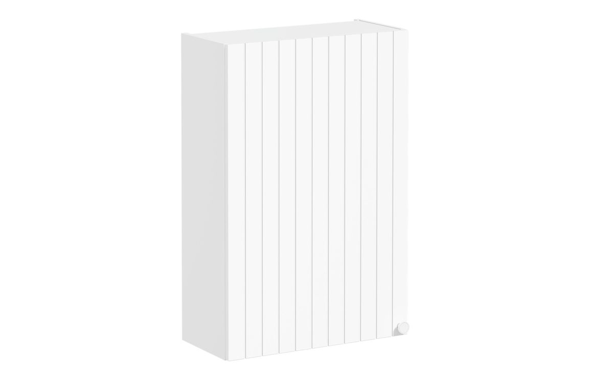 VitrA Root Groove 60cm 1 Door Upper/Wall Unit (LH Hinge) - Matt White
