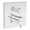VitrA Root Square Integrated Thermostatic 2-Way Shower Mixer Valve - Chrome