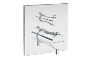 VitrA Root Square Integrated Thermostatic 2-Way Shower Mixer Valve - Chrome