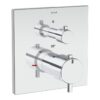 VitrA Root Square Integrated Thermostatic 1-Way Shower Mixer Valve - Chrome