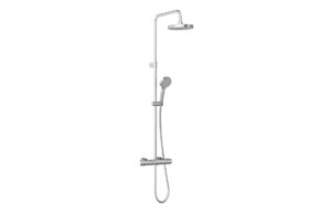 VitrA Aqua Core Round Mixer Shower w/200mm Showerhead & Handshower - Chrome