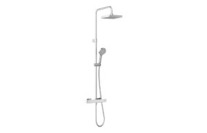 VitrA Aqua Core Square Mixer Shower w/200mm Showerhead & Handshower - Chrome