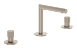 VitrA Origin 3-Hole Basin Mixer - Brushed Nickel