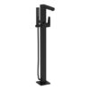 VitrA Root Square Floor Standing Bath/Shower Mixer - Matt Black