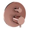 VitrA Root Round Integrated Thermostatic Bath/Shower Mixer Valve - Soft Copper