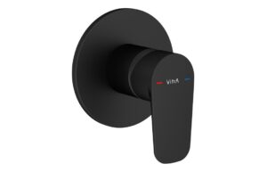 VitrA Flow Soft Integrated Shower Mixer Valve - Matt Black