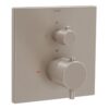 VitrA Root Square Integrated Thermostatic 1-Way Shower Mixer Valve - Brushed Nickel