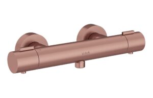 VitrA Aqua Core Round Thermostatic Shower Mixer - Brushed Bronze