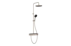 VitrA Aqua Core Round Shower System w/250mm Showerhead & Handshower - Brushed Nickel