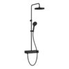VitrA Aqua Core Round Shower System w/250mm Showerhead & Handshower - Matt Black