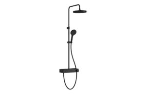 VitrA Aqua Core Round Shower System w/250mm Showerhead & Handshower - Matt Black