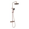 VitrA Aqua Core Round Mixer Shower w/250mm Showerhead & Handshower - Brushed Bronze