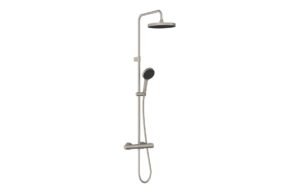 VitrA Aqua Core Round Mixer Shower w/250mm Showerhead & Handshower - Brushed Nickel